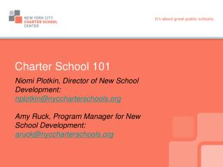 Charter School 101