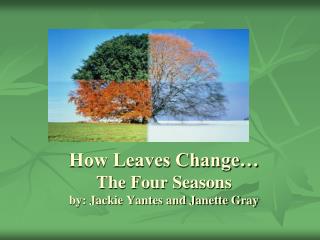 How Leaves Change… The Four Seasons by: Jackie Yantes and Janette Gray
