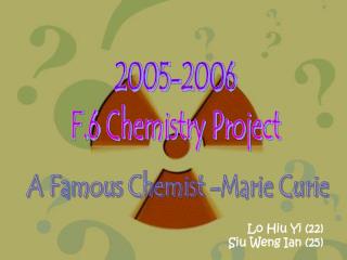 2005-2006 F.6 Chemistry Project