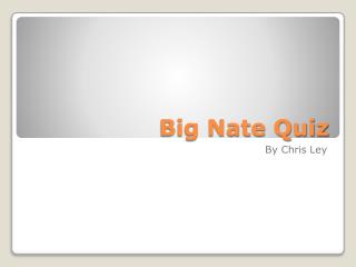 Big Nate Quiz