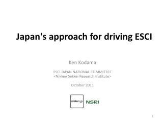 Japan's approach for driving ESCI