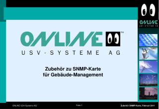 Zubehör zu SNMP-Karte für Gebäude-Management