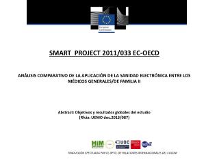 SMART PROJECT 2011/033 EC-OECD