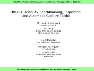 UBIACT: Usability Benchmarking, Inspection, and Automatic Capture Toolkit