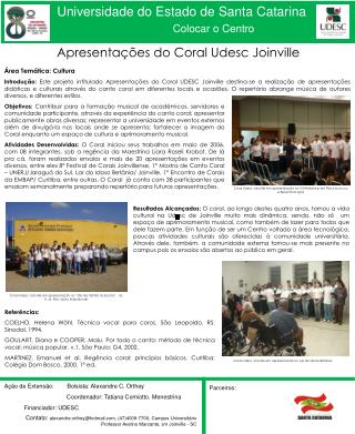 Apresentações do Coral Udesc Joinville