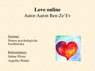 Love online Autor:Aaron Ben-Ze‘Ev