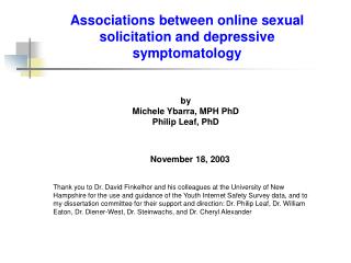 Associations between online sexual solicitation and depressive symptomatology