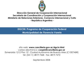 Dirección General de Cooperación Internacional