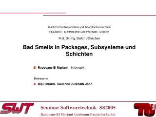 Seminar Softwaretechnik SS2005 Radouane El Marjani ( radouane@cs.tu-berlin.de )