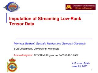 Imputation of Streaming Low-Rank Tensor Data