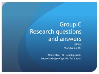 Group C Research questions and answers