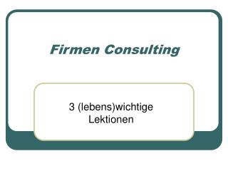 Firmen Consulting