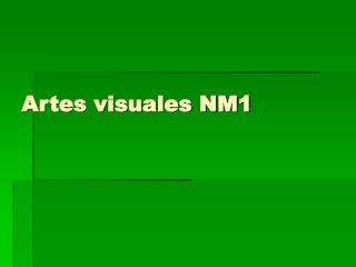 Artes visuales NM1
