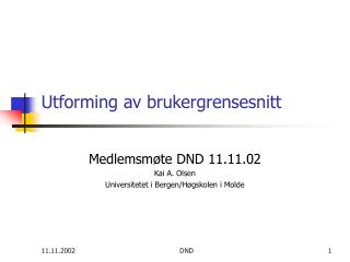 Utforming av brukergrensesnitt