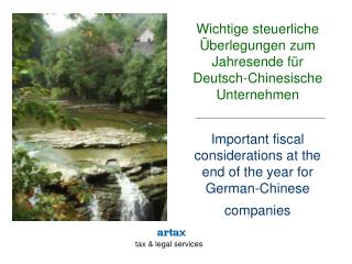 Wichtige steuerliche Überlegungen zum Jahresende für Deutsch-Chinesische Unternehmen