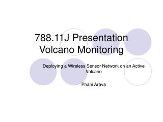 788.11J Presentation Volcano Monitoring