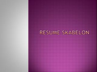 Resume skabelon