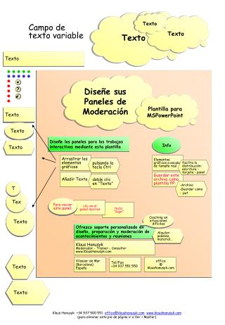 Diseñe los paneles para los trabajos interactivos mediante esta plantilla