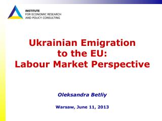 Ukrainian Emigration to the EU: Labour Market Perspective