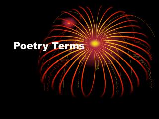 Poetry Terms