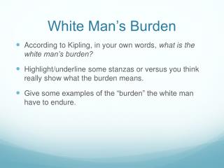 White Man’s Burden