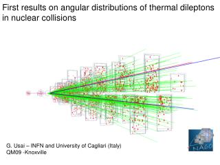 First results on angular distributions of thermal dileptons in nuclear collisions