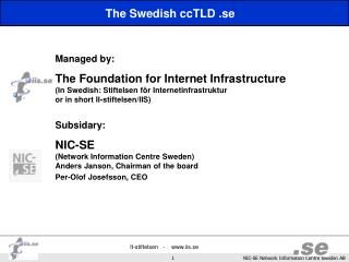 The Swedish ccTLD .se