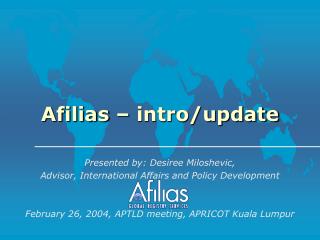 Afilias – intro/update