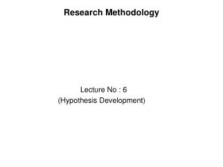 Research Methodology