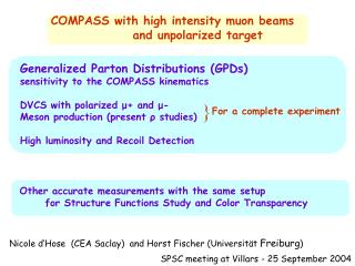COMPASS with high intensity muon beams and unpolarized target