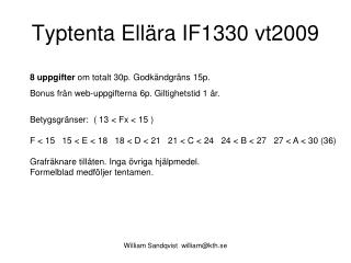 Typtenta Ellära IF1330 vt2009