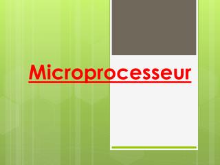 Microprocesseur