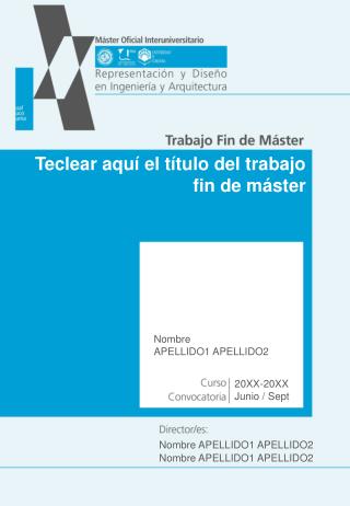 Teclear aquí el título del trabajo fin de máster