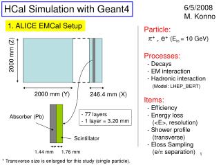 HCal Simulation with Geant4