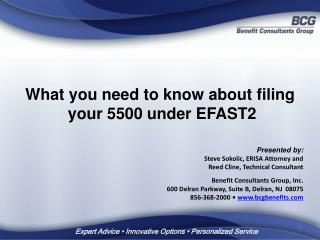 What you need to know about filing your 5500 under EFAST2