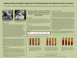 Implementing an Explicit Approach to Teaching About the Nature of Science Inquiry