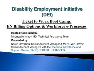 Hosted/Facilitated by: Miranda Kennedy, NDI Technical Assistance Team Presented by: