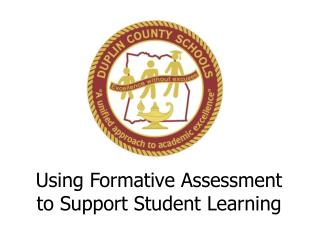 Using Formative Assessment to Support Student Learning