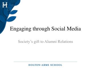 Engaging through Social Media