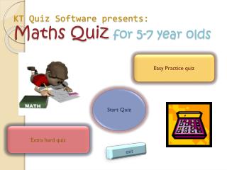 KT Quiz Software presents: Maths Quiz for 5-7 year olds