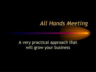 All Hands Meeting