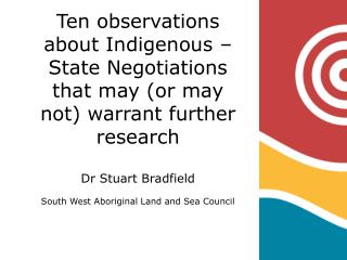 1.Treaty style negotiations are possible in Australia (but where is the Commonwealth? )