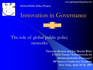 Innovation in Governance