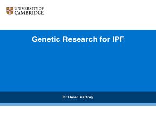 Genetic Research for IPF