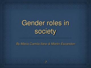 Gender roles in society