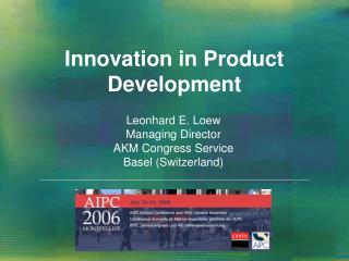 Innovation in Product Development