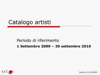 Catalogo artisti