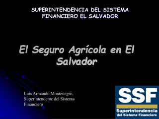 El Seguro Agrícola en El Salvador