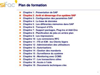 Plan de formation