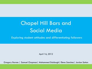 Chapel Hill Bars and Social Media